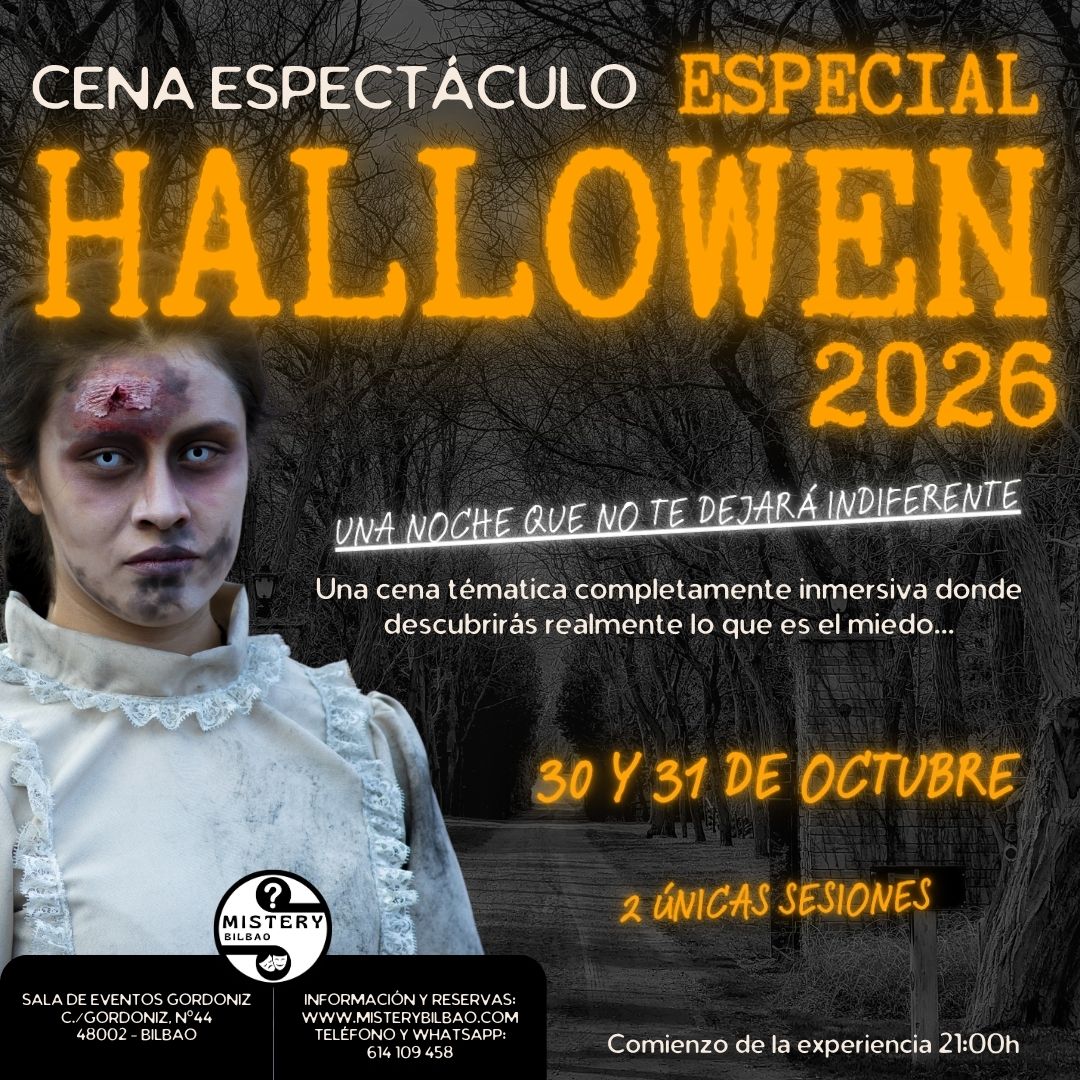 Cena espectáculo Halloween en Bilbao